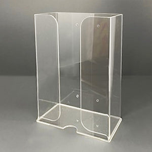 Acrylic Dust Mask Dispenser. Wall mount. Designed to hold 3 boxes of disposable, individually packaged dust masks.