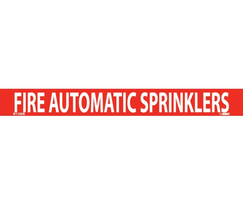 PIPEMARKER, PS VINYL, FIRE AUTOMATIC SPRINKLERS, 1X9  3/4