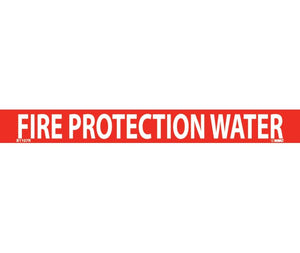 PIPEMARKER, PS VINYL, FIRE PROTECTION WATER, 1X9  3/4" CAP HEIGHT