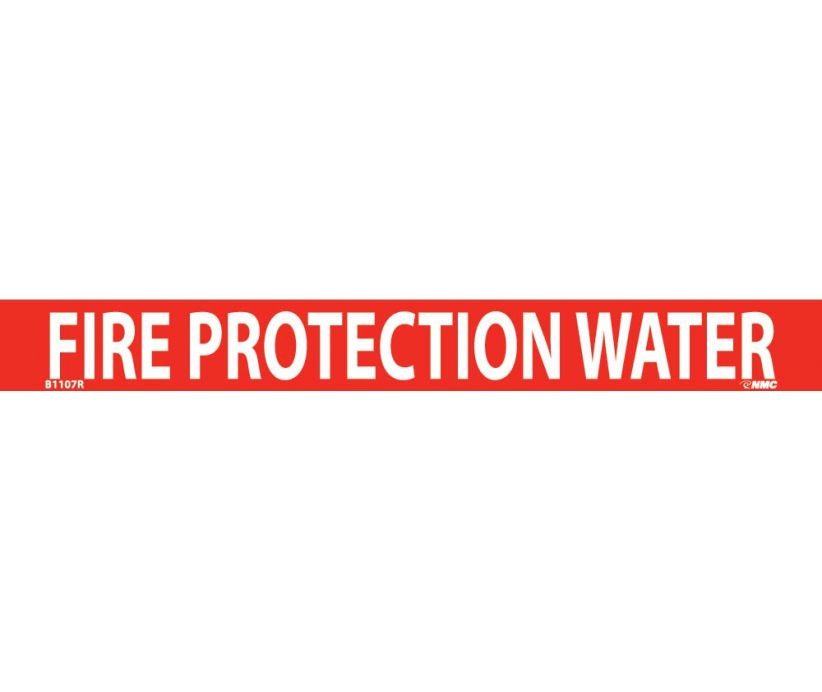 PIPEMARKER, PS VINYL, FIRE PROTECTION WATER, 1X9  3/4