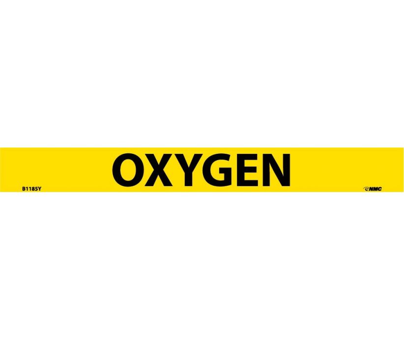 PIPEMARKER, PS VINYL, OXYGEN, 1X9  3/4