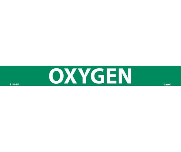 PIPEMARKER, PS VINYL, OXYGEN, 1X9  3/4