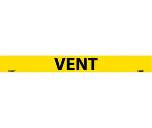 PIPEMARKER, PS VINYL, VENT, 1X9  3/4" CAP HEIGHT