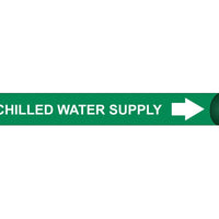 PIPEMARKER PRECOILED, CHILLED WATER SUPPLY W/G, FITS 1 1/8"-2 3/8" PIPE