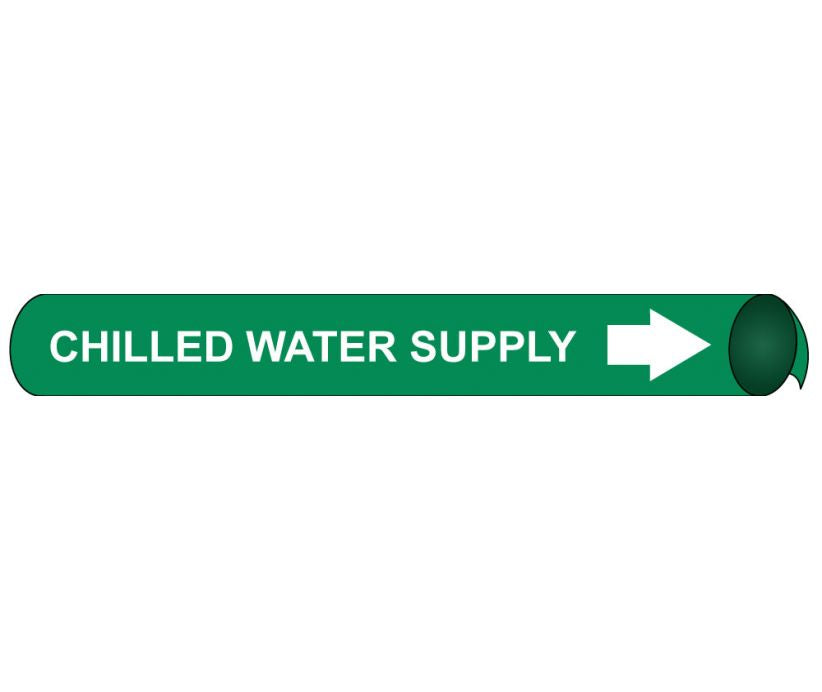 PIPEMARKER PRECOILED, CHILLED WATER SUPPLY W/G, FITS 1 1/8