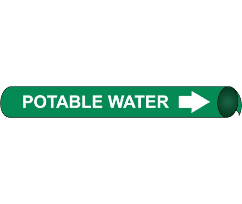 PIPEMARKER PRECOILED, POTABLE WATER W/G, FITS 1 1/8