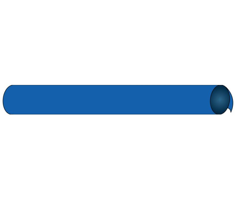 PIPEMARKER PRECOILED, BLANK BLUE, FITS 1 1/8
