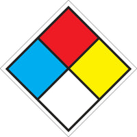 NFPA Blank Placard, 10" x 10", Adhesive Vinyl