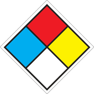 NFPA Blank Placard, 10" x 10", Adhesive Vinyl