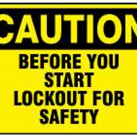 Caution Before You Start Lockout For Safety Signs | C-0505