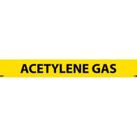 PIPEMARKER, PS VINYL, ACETYLENE GAS, 1X9  1/2" CAP HEIGHT