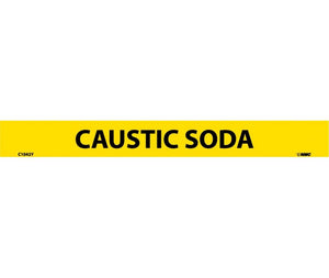 PIPEMARKER, PS VINYL, CAUSTIC SODA, 1X9  1/2" CAP HEIGHT