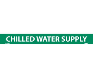 PIPEMARKER, PS VINYL, CHILLED WATER SUPPLY, 1X9  1/2" CAP HEIGHT
