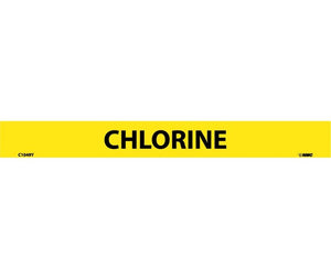 PIPEMARKER, PS VINYL, CHLORINE, 1X9  1/2" CAP HEIGHT