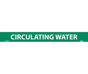PIPEMARKER, PS VINYL, CIRCULATING WATER, 1X9  1/2" CAP HEIGHT