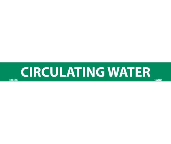 PIPEMARKER, PS VINYL, CIRCULATING WATER, 1X9  1/2