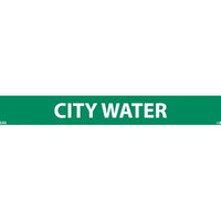 PIPEMARKER, PS VINYL, CITY WATER, 1X9  1/2" CAP HEIGHT