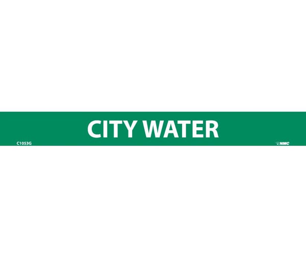 PIPEMARKER, PS VINYL, CITY WATER, 1X9  1/2