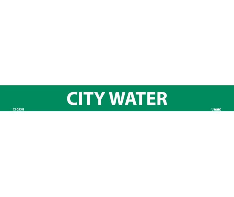 PIPEMARKER, PS VINYL, CITY WATER, 1X9  1/2