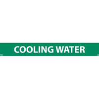 PIPEMARKER, PS VINYL, COOLING WATER, 1/18X7