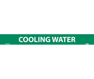 PIPEMARKER, PS VINYL, COOLING WATER, 1/18X7