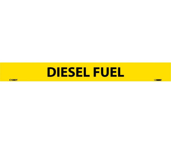 PIPEMARKER, PS VINYL, DIESEL FUEL, 1X9  1/2