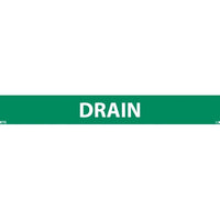 PIPEMARKER, PS VINYL, DRAIN, 1X9  1/2" CAP HEIGHT