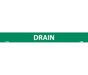 PIPEMARKER, PS VINYL, DRAIN, 1X9  1/2" CAP HEIGHT