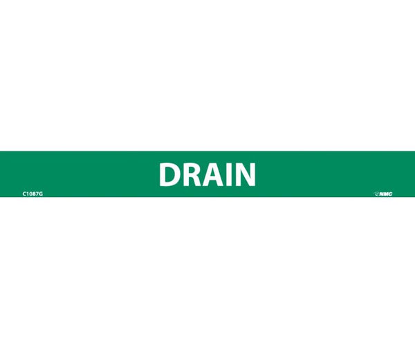 PIPEMARKER, PS VINYL, DRAIN, 1X9  1/2