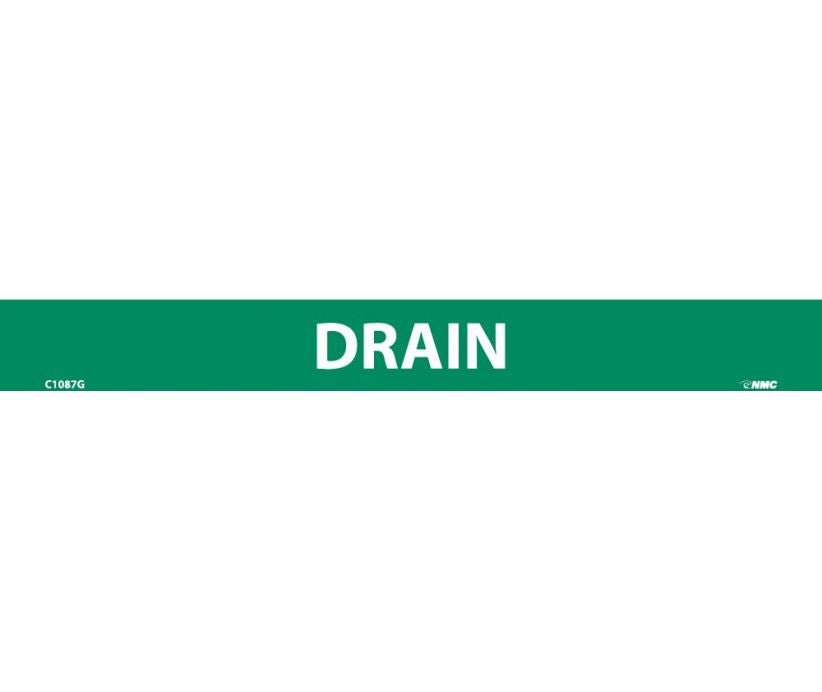 PIPEMARKER, PS VINYL, DRAIN, 1X9  1/2