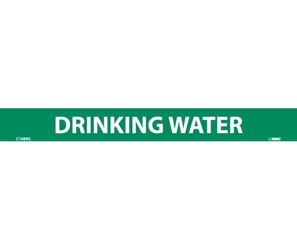 PIPEMARKER, PS VINYL, DRINKING WATER, 1X9
