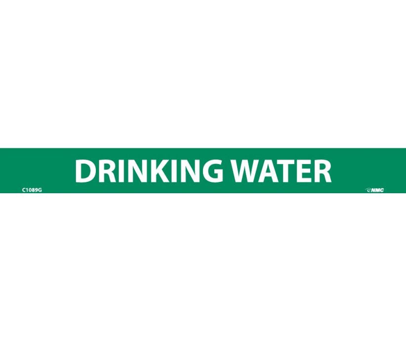 PIPEMARKER, PS VINYL, DRINKING WATER, 1X9