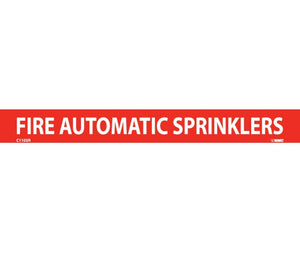 PIPEMARKER, PS VINYL, FIRE AUTOMATIC SPRINKLERS, 1X9  1/2" CAP HEIGHT