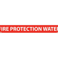 PIPEMARKER, PS VINYL, FIRE PROTECTION WATER, 1X9  1/2" CAP HEIGHT