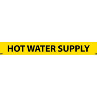 PIPEMARKER, PS VINYL, HOT WATER SUPPLY, 1X9  1/2" CAP HEIGHT