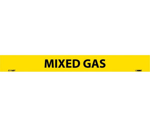 PIPEMARKER, PS VINYL, MIXED GAS, 1X9  1/2" CAP HEIGHT