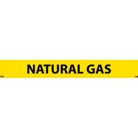 PIPEMARKER, PS VINYL, NATURAL GAS, 1X9  1/2" CAP HEIGHT