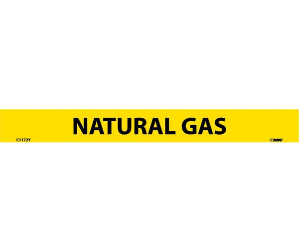 PIPEMARKER, PS VINYL, NATURAL GAS, 1X9  1/2