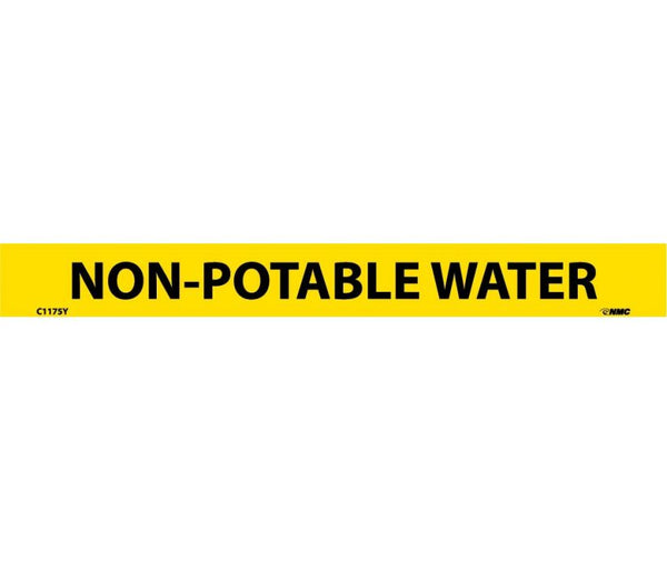 PIPEMARKER, PS VINYL, NON-POTABLE WATER, 1X9  1/2