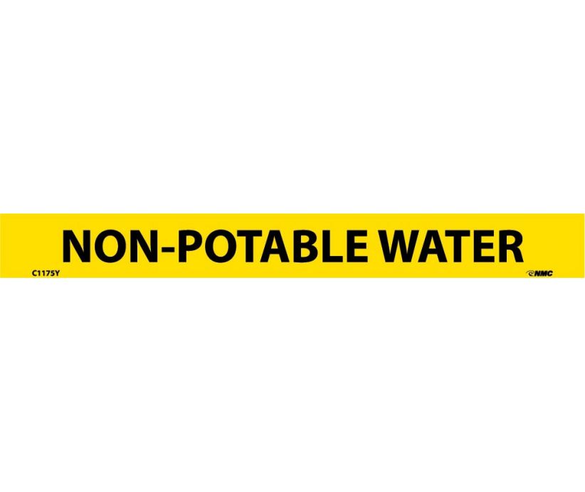 PIPEMARKER, PS VINYL, NON-POTABLE WATER, 1X9  1/2