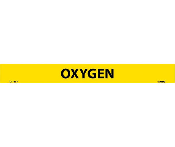 PIPEMARKER, PS VINYL, OXYGEN, 1X9  1/2