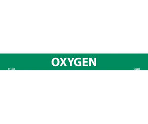 PIPEMARKER, PS VINYL, OXYGEN, 1X9  1/2" CAP HEIGHT