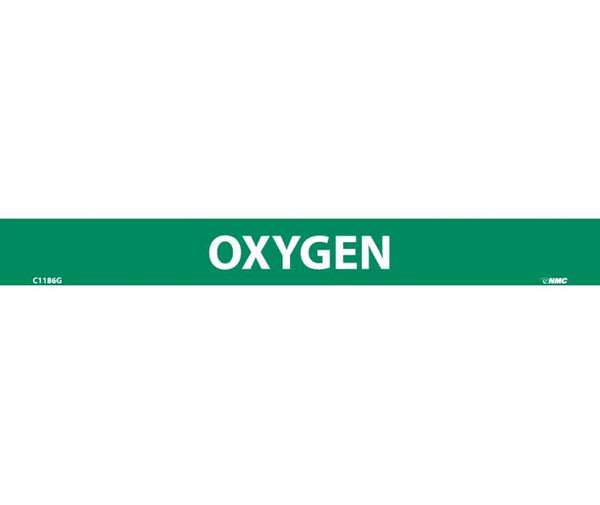 PIPEMARKER, PS VINYL, OXYGEN, 1X9  1/2