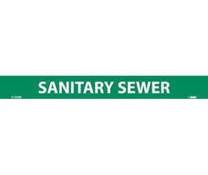 PIPEMARKER, PS VINYL, SANITARY SEWER, 1X9  1/2" CAP HEIGHT