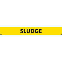 PIPEMARKER, PS VINYL, SLUDGE, 1X9  1/2" CAP HEIGHT
