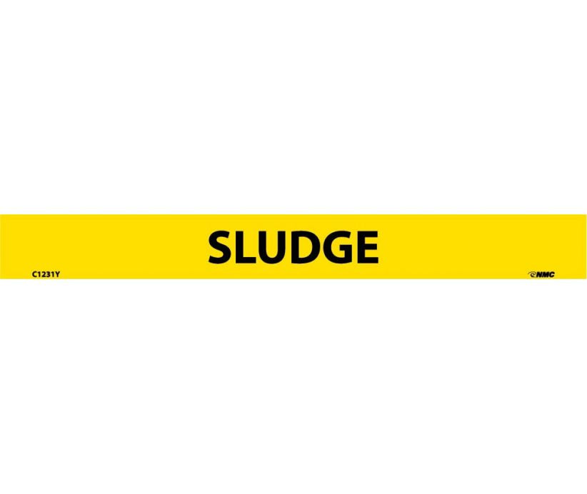 PIPEMARKER, PS VINYL, SLUDGE, 1X9  1/2