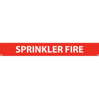 PIPEMARKER, PS VINYL, SPRINKLER FIRE, 1X9  1/2" CAP HEIGHT