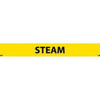 PIPEMARKER, PS VINYL, STEAM, 1X9  1/2" CAP HEIGHT