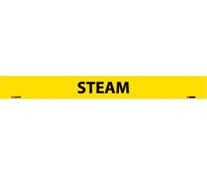 PIPEMARKER, PS VINYL, STEAM, 1X9  1/2" CAP HEIGHT