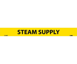 PIPEMARKER, PS VINYL, STEAM SUPPLY, 1X9  1/2" CAP HEIGHT